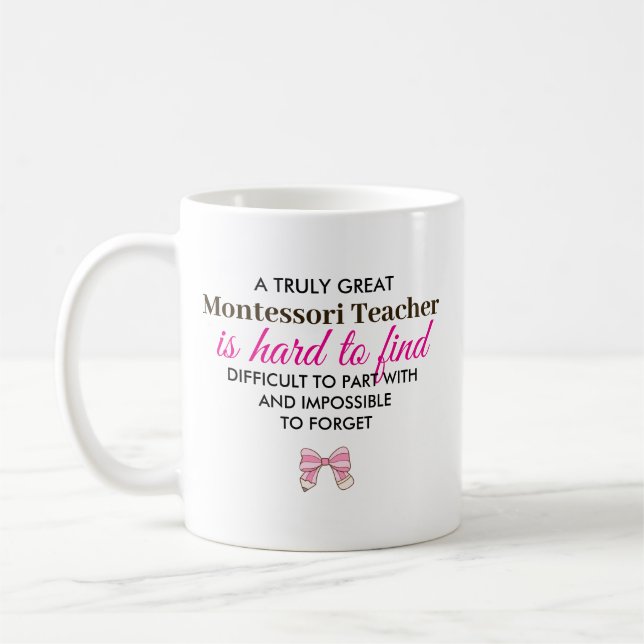 Caneca De Café Personalized Montessori Teacher Appreciation Gift (Esquerda)