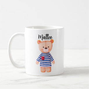 Caneca De Café Personalized Mug Bear with Name
