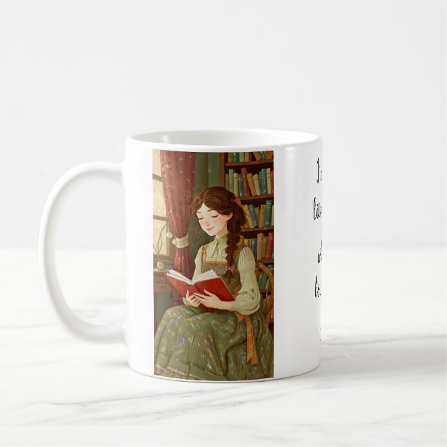 Caneca De Café Personalized Mug "Literary Girl" (Esquerda)
