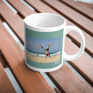 Caneca De Café Personalized mug with photo, text and year