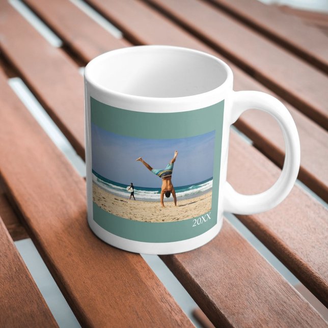 Caneca De Café Personalized mug with photo, text and year (Criador carregado)
