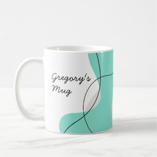 Caneca De Café Personalized Mugs Wavy Abstract