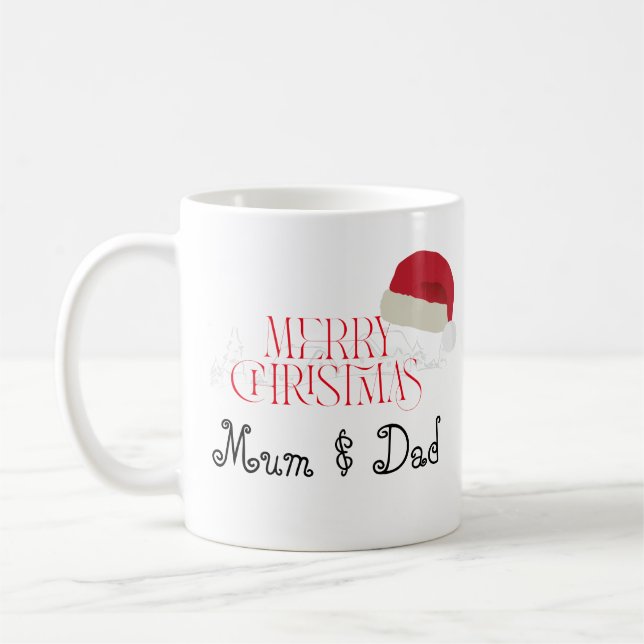 Caneca De Café Personalized Mum & Dad Photo Mug - Christmas Gift (Esquerda)