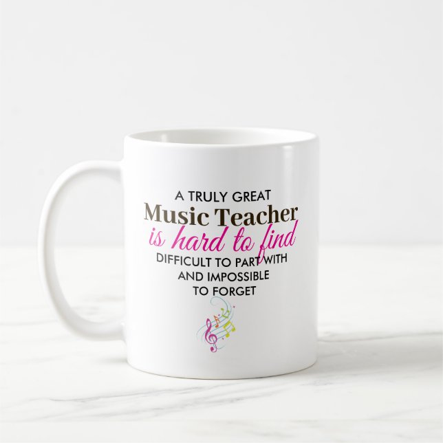 Caneca De Café Personalized Music Teacher Appreciation gift (Esquerda)