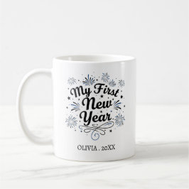 Caneca De Café Personalized My First New Year Mug – Custom Name
