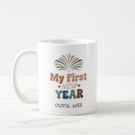 Caneca De Café Personalized My First New Year Mug – Custom Name