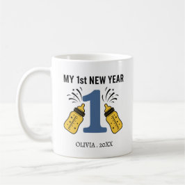 Caneca De Café Personalized My First New Year Mug – Custom Name