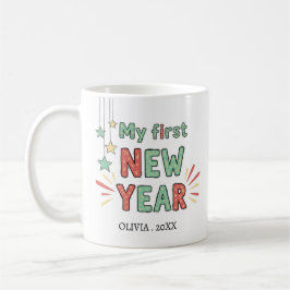 Caneca De Café Personalized My First New Year Mug – Custom Name
