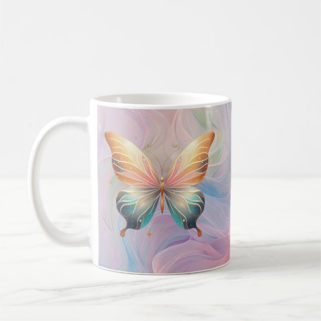 Caneca De Café Personalized Mystic Butterfly Mug (Esquerda)