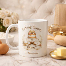Personalized Name Baking Queen