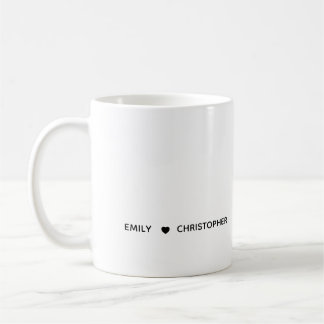 Caneca De Café Personalized Name Mug – Minimal Valentine Gift for
