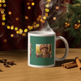 Caneca De Café Personalized Namesake Family Photo and Year Design