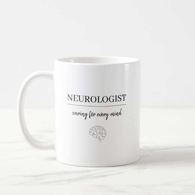 Caneca De Café Personalized Neurologist Caring for Every Mind  (Esquerda)