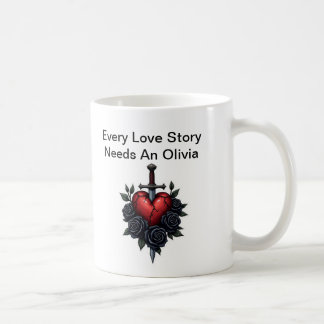 Caneca De Café Personalized Olivia Mug – Cute Gift for Her