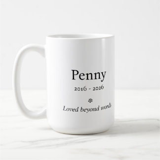Caneca De Café Personalized Pet Memorial Mug