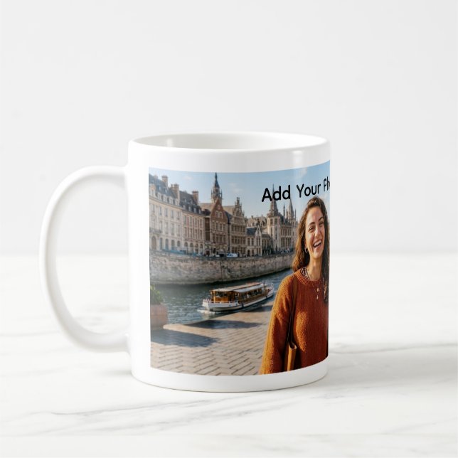 Caneca De Café Personalized Photo and Name Keepsake Coffee Mug (Esquerda)