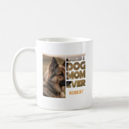 Caneca De Café Personalized Photo Best dog mom ever