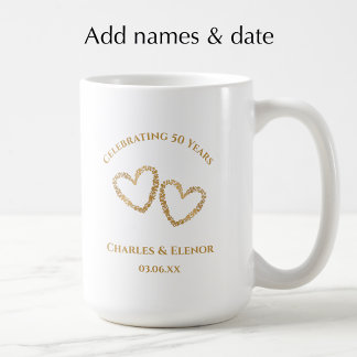 Caneca De Café Personalized Photo Keepsake 50th Anniversary Gift