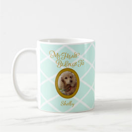 Caneca De Café Personalized Poodle Photo | My Heart Belongs To 