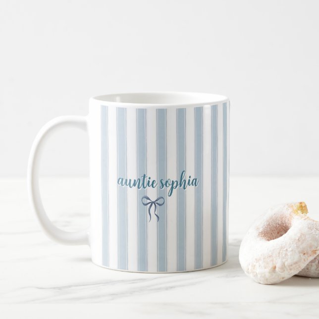 Caneca De Café Personalized Pregnancy Reveal, New Aunt Gift (Com Donut)