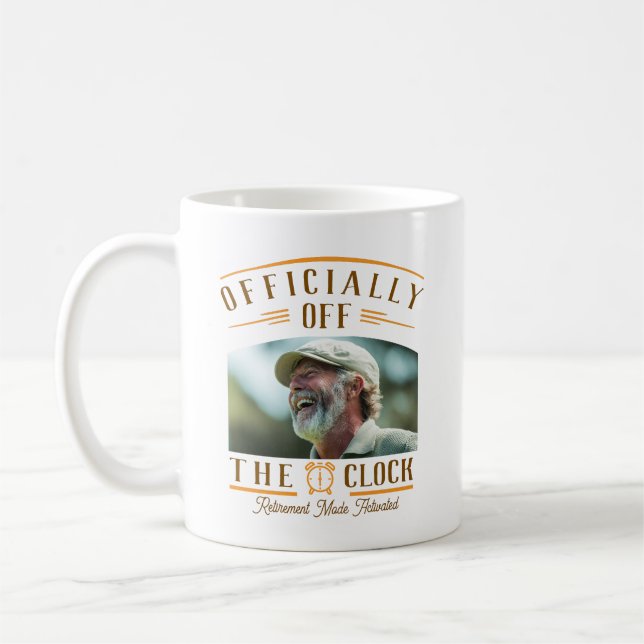 Caneca De Café Personalized Retiree Party Favor Retirement Photo  (Esquerda)