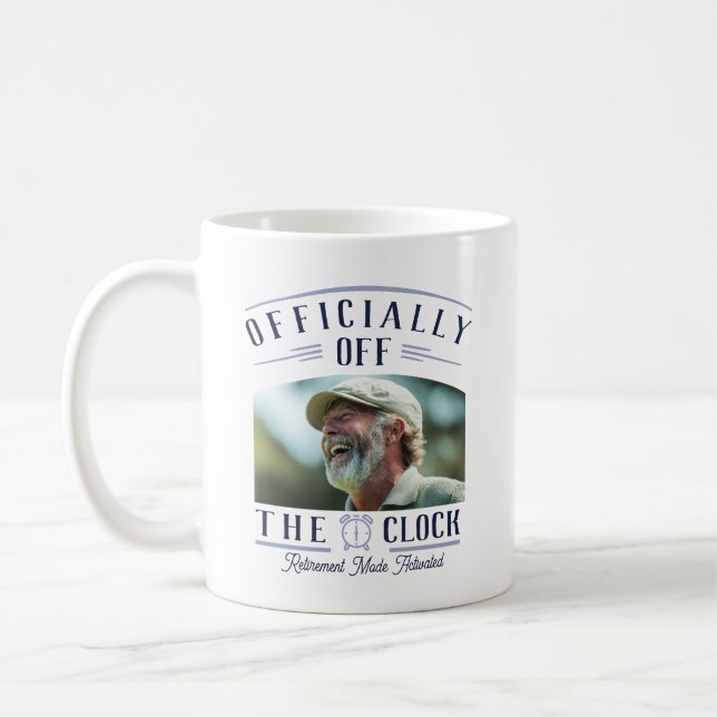 Caneca De Café Personalized Retiree Party Favor Retirement Photo  (Esquerda)