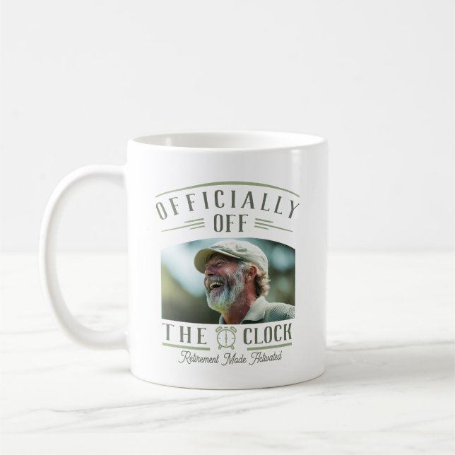 Caneca De Café Personalized Retiree Party Favor Retirement Photo  (Esquerda)