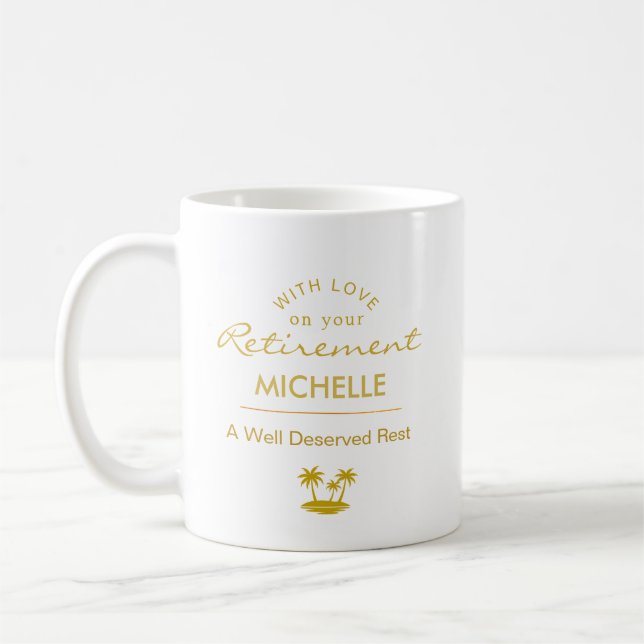 Caneca De Café Personalized Retirement A Well Deserved Rest (Esquerda)