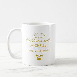 Caneca De Café Personalized Retirement Relax You Earned It