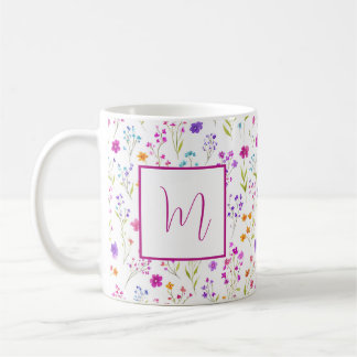 Caneca De Café Personalized Romantic Spring Girly Flowers 