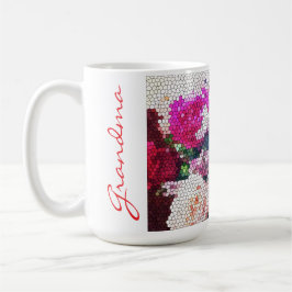 Caneca De Café Personalized Rose Mosaic Coffee/ Tea Mug