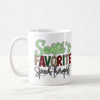 Caneca De Café Personalized Santa's Favorite Speech Therapist