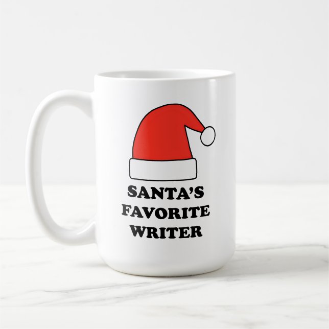 Caneca De Café Personalized Santa's Favorite Writer (Esquerda)