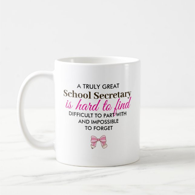 Caneca De Café Personalized School Secretary Appreciation Gift (Esquerda)