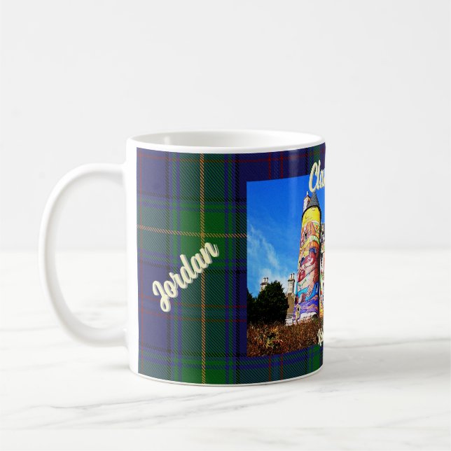 Caneca De Café Personalized Scottish Clan Boyle's Kelburn Castle (Esquerda)