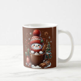 Caneca De Café Personalized Snowman Mug - Custom Name Gift
