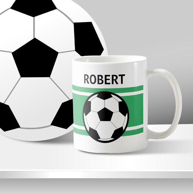 Caneca De Café Personalized Soccer Coffee Mugs (Criador carregado)
