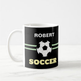 Caneca De Café Personalized Soccerball Mug