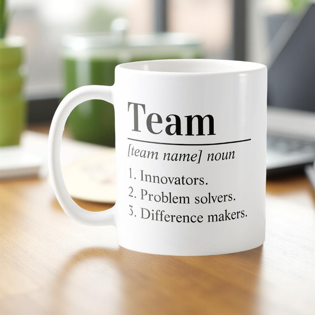 Caneca De Café Personalized Team Definition Employee Appreciation (Criador carregado)
