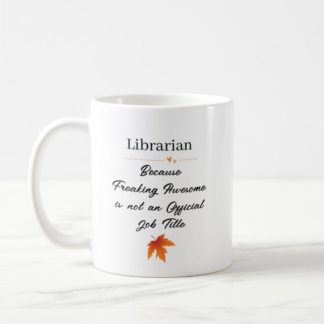 Caneca De Café Personalized Thanksgiving Librarian Gift (Esquerda)