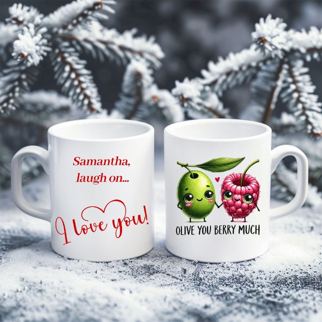 Caneca De Café Personalized Valentine Mug Cute Food Love Quote (Personalized Valentine Mug Cute Food Love Quote)