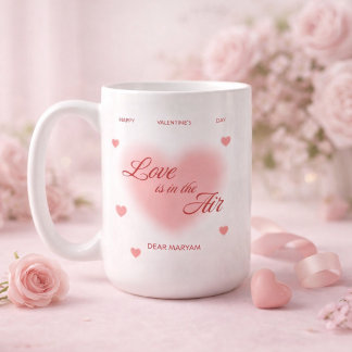 Caneca De Café Personalized Valentine’s Day Romantic Couple Mug 