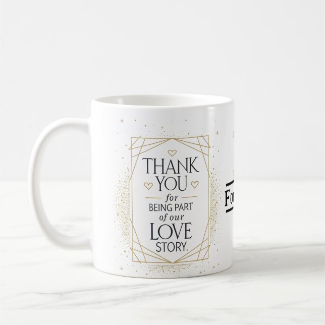 Caneca De Café Personalized Wedding Mug  (Esquerda)