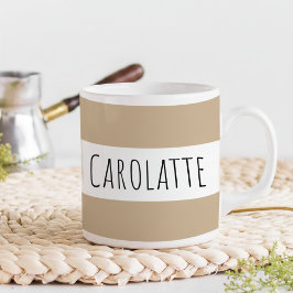 Caneca De Café Personalized With Name Custom Latte