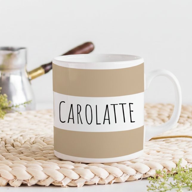 Caneca De Café Personalized With Name Custom Latte (Criador carregado)