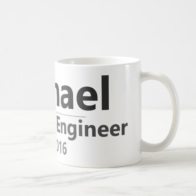 Caneca De Café Personalized Work Mug – Custom Name & Job Title Gi (Direita)