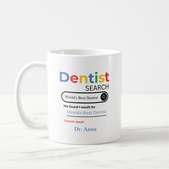 Caneca De Café Personalized World’s Best Dentist Search Result (Esquerda)