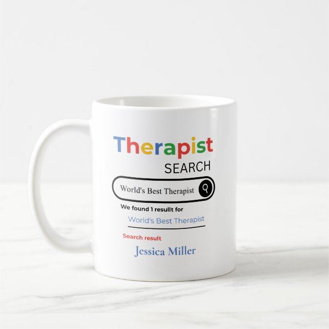 Caneca De Café Personalized World’s Best Therapist Search Result (Esquerda)