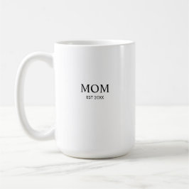 Caneca De Café Personalized Year Established Minimalist Mom
