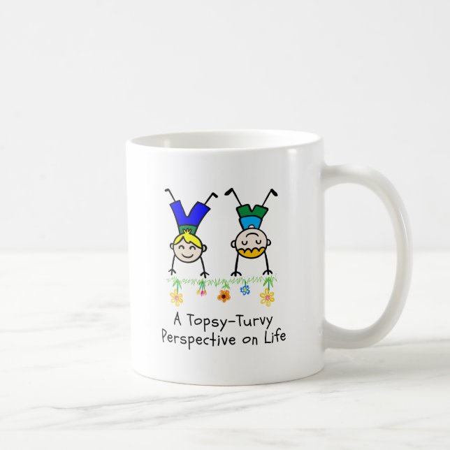 Caneca De Café Perspectiva Invertida sobre a Vida. (Direita)